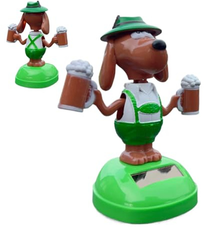 Zopoee Accessoires De Tableau De Bord - Figurine Solaire Animée De Chien Mignon pour Tableau De Bord | Décoration Intérieure Amusante avec Personnages Oscillants de Chiot