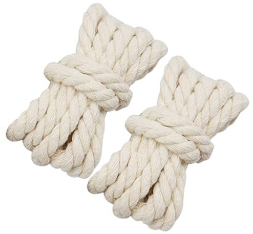 GLSTOY Lacci per Scarpe da Ginnastica Rotondi Spessi 1 CM in Corda di Cotone Intrecciata Resistenti e Decorativi Lacci di Ricambio per Scarpe Sportive e Casual per Uso Esterno e