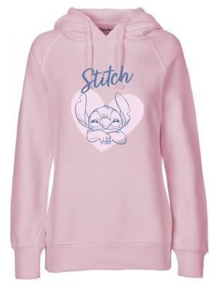 Disney Lilo und Stitch - Sudadera con capucha para mujer, color rosa y azul, talla S a L, sudadera con capucha, para adolescentes