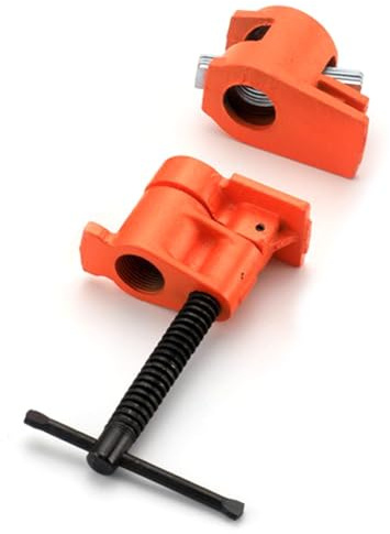 Cymwer 3/4in Wood Gluing Pipe Clamp Set Water Pipe Splice Clamp Ergonomic Quick Release Pipe Clamp Tools Multifunctional Woodworking Pipe Clamp for Woodworking Carpentry