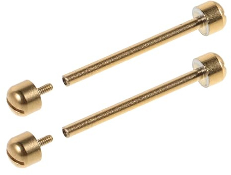 WESIEVYA Pasadores de Tornillo para Correa de Reloj de 22 Mm, Varillas de Conexión de Acero Inoxidable y Cerámica Dorada, 2 Piezas para Reparación y Mantenimiento de Relojes en
