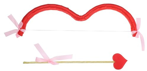 Cabilock Flèche et Arc de Cupidon Cosplay Rouge, Accessoire | Ambiance Halloween, Fournitures pour Costumes de Cupidon, Déguisement Halloween, Costumes pour Fête