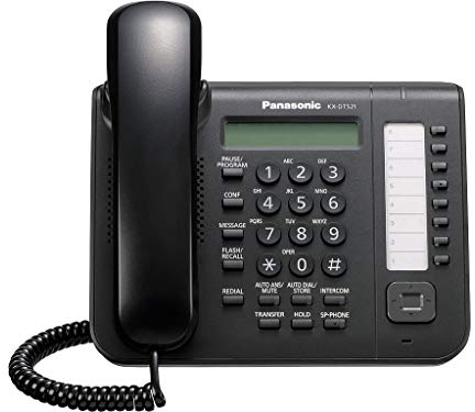 Panasonic KX-DT521 LCD Wired handset Black - IP phones (LCD, Black) (Renewed)