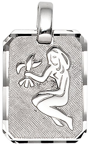 Jobo Sternzeichen-Anhänger aus 925 Sterling Silber eckig