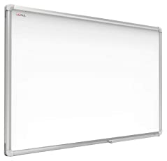 Allboards, magnetisches Whiteboard mit Expo-Alurahmen, trocken abwischbar und beschreibbar, wandmontierbar, 200 x 100 cm.