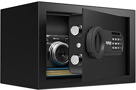 RPNB Deluxe Safe and Lock Box, Digital Keypad Safe Box, Steel Alloy Small Safes, Keypad Lock, Perfect for Home Office Hotel Business Jewelry Cash Use Storage