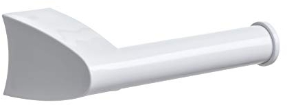 Smart Porte-Rouleau de Papier Toilette sans Couvercle, en Plastique ABS, Blanc, et système de Fixation Glue & Fix 5,2 x 8,4 x 15,7 cm