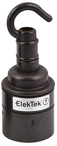ElekTek ES E27 Edisongewinde Lampenfassung Glattmantel mit zusätzlichem Haken Ideal für Vintage-Filament-Lampen Bronze