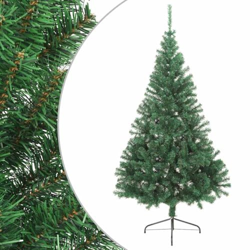 vidaXL Künstlicher Halb-Weihnachtsbaum mit Ständer Grün 180 cm PVC
