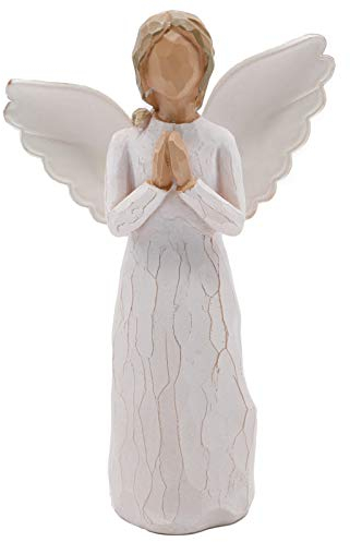 Betender Engel, Engel Skulptur Schutzengel Sammelfigur Handgeschnitzt mit Geschenkbox, Ermutigungsgeschenk zum Zeigen von Liebe, Sympathie, Dankbarkeit, Trauer, Freundschaft oder Gebet