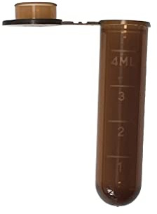 Lot de 300 tubes de centrifugeuse à fond rond en plastique avec bouchon à pression pour échantillons sensibles à la lumière, autoclavables (Ambre) 5 ml