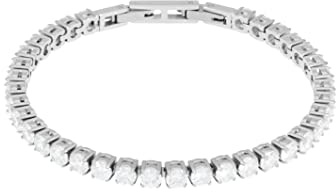 Qudo Armband CASSIO funkelnd mit Zirkonias, Tennisarmband, Edelstahl