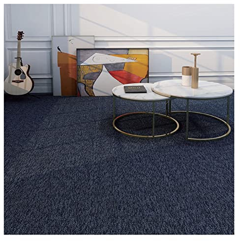 XPLKQXE Selbstklebende Teppichfliesen, Zuschneidbar Leicht Zu Ersetzen Bodenfliesen, Schlafzimmer Büro Fußmatten, 19.7x19.7 Zoll (Farbe : Blau, Größe : 8pcs)