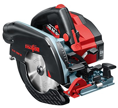 MAFELL Akku Handkreissäge K 55 18M bl (CUprex Hochleistungsmotor, 18 Volt CAS Akkusystem, 58mm Schnitttiefe, Aufbewahrungskoffer T-Max, 45° Schwenkbar, Baujahr 2022) 91B501