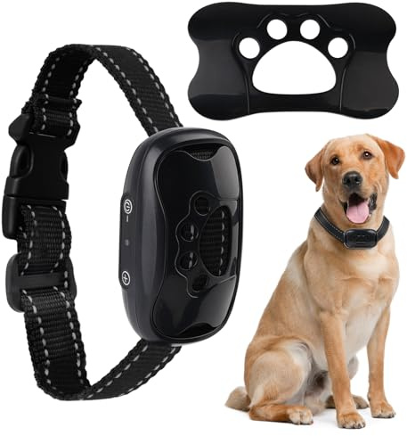 Anti Bark Collars for Dogs, Rechargeable Bark Collar with 7 Adjustable Sensitivity Levels, Smart Dog Barking Collar Humane Vibration Beep Anti Barking Device for Small Medium Large Dogs