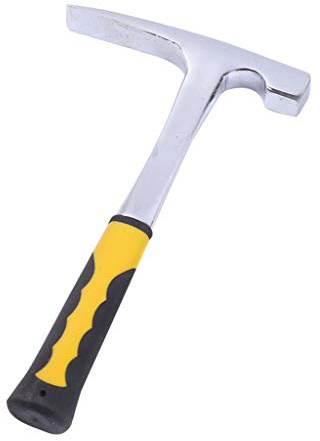 Martello professionale del piccone della roccia con il martello geologico della punta appuntita con il doppio della maniglia di slittamento di riduzione di scossa per