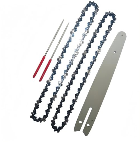 ByoBLu 5 Stück/Set 8-Zoll-Mini-Sägekette 1/4 Zoll; Teilung 0,43 Zoll; Spurweite 45L Kettensägeketten mit 2 Feilen