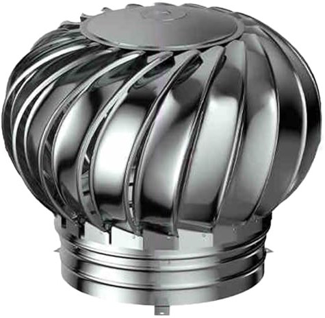 ZGFHNY Comignolo Girevole in Acciaio Inox, con Ventilazione Rotante per Canna Fumaria per Fabbriche Fattorie Laboratori Cucine Tetti Casa(20inch/500mm)