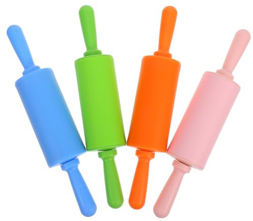 Cabilock 4piezas Herramientas De Arcilla De Colores Para Manualidades Rodillo Para Plastilina Suministro De Materiales Para Jardín De Infancia
