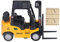 BSTCAR Chariot élévateur Jouet Véhicule de Levage Jouet Enfants Jouet Chariot élévateur Tirer Chariot élévateur Jouet Construction Camion Jouet pour Enfants de 3 Ans et Plus