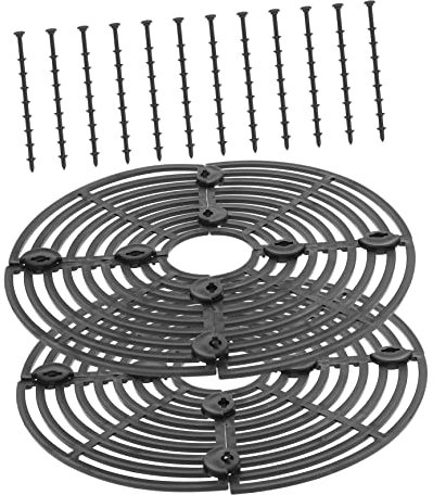 VICASKY 2pcs Plant Pot Cover Soil Protector Mesh Grids Black 19cm Diameter Garden Flower Pot Soil Guard for Indoor Outdoor Use Pet and Child Safe