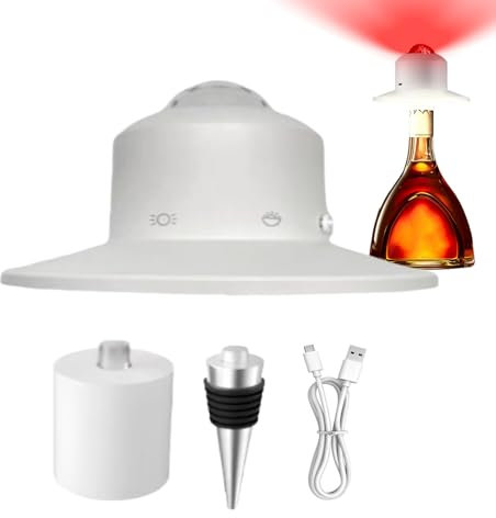 Opvonxeh Wireless Bottle Lamp, LED Wine Lampshade, Dimming Decorative Light, Cool Ambient Lighting Gadget, Stopper Light for Home Decorations, Bar, Restaurant, and Mood Setup