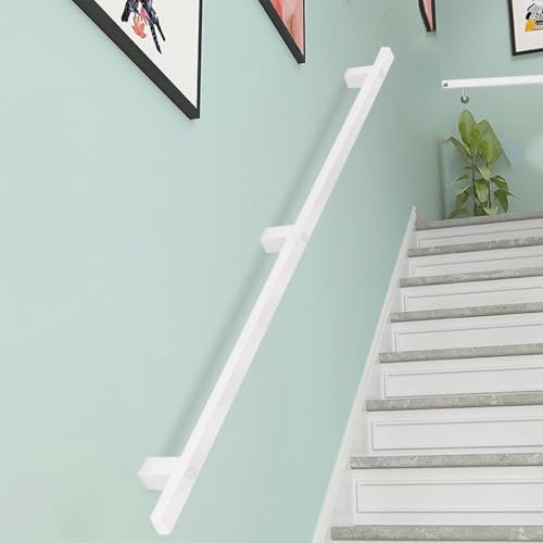 Moderna ringhiera per scale – Kit di ringhiera da parete per interni ed esterni con staffa in metallo per balcone, villa, loft giardino, barre di sicurezza (30 cm)