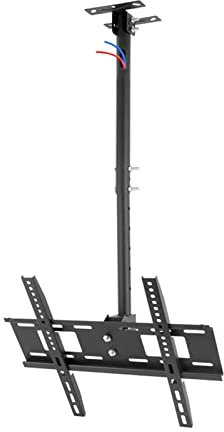 Supporto per TV - Supporto per TV da soffitto inclinabile e Girevole, Supporto per TV da soffitto Regolabile in Altezza per TV da 32 a 60 Pollici, Regolazione dell'altezza del televisore, con Car