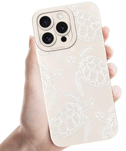 Kueqeay Custodia per iPhone 11 6,1'', Aesthetic Modello Tartaruga Disegni Cute Cellulare Bianco Silicone Morbido Cover per telefono Protezione Fotocamera Antiurto Protettiva Case, 02