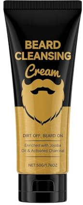 Generico Bartreiniger, feuchtigkeitsspendende Reinigungscreme – feuchtigkeitsspendender Balsam für Schnurrbart, Herren, täglicher Gebrauch, Styling, Bart, Schnurrbart, Reisen zu Hause