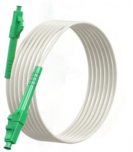 Dewlawn 20m Câble Fibre Optique Jarretière Simplex Monomode OS2 9/125µm LSZH Blanc pour Freebox Box Internet Routeur FTTH FTTB FTTx