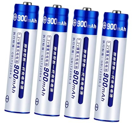 Uqezagpa Confezione da 4 batterie ricaricabili LR03 ad alta capacità con custodia di ricambio per dispositivi elettronici accessori batterie per telecomandi