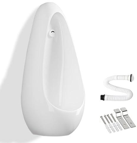 Orinatoio Compatto, Completamente Automatico con Sensore, Orinatoio da Parete in Ceramica Ultrasottile, A Prova di Perdite, Ideale per Bar, Bagni e Hotel