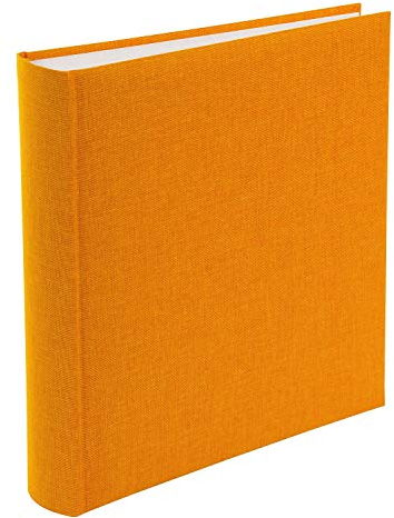 goldbuch 31705 Fotoalbum, Summertime, ca. 30 x 31 cm, Fotobuch mit 100 weißen Seiten mit Pergamin-Trennblättern, Album zum Einkleben von Fotos, Einband aus Leinen, Erinnerungsalbum, Hardcover in Gelb