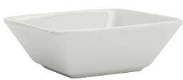 Tuxton China GSP-531 Bowl, 24 oz., 6-1/2 x 6-1/2 x 2-1/4 H, Square, Microwave and Dishwasher Safe, Oven Proof, Fully Vitrified, Santorini, Porcelain White, Pack of 12