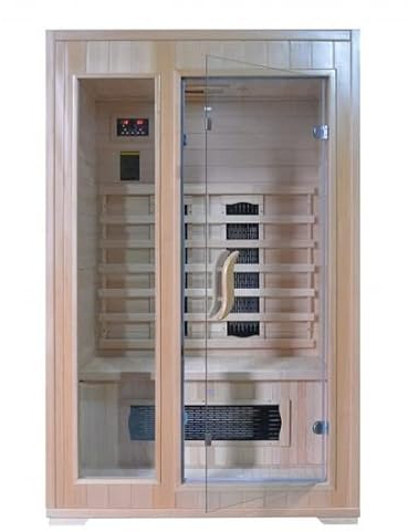 Bagno Italia Sauna A Infrarossi da 120x100 cm legno hemlock porta in vetro luci I