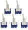 Sourcingmap a12072300ux0597 Single Pole Double Throw SPDT On/On Toggle Switch, 5 Piece, AC 125V, 6 A