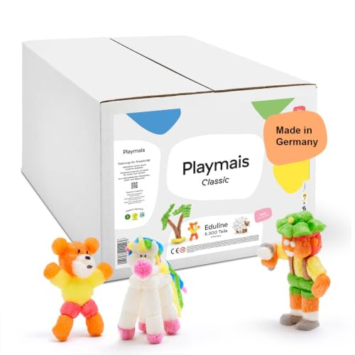 Playmais Eduline Refill | 6300 Teile | Bastelset | natürliches Spielzeug | vegan, verantwortungsvoll & sicher für Kinder & Umwelt | ab 3 Jahren