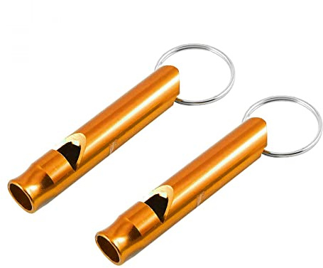 uxcell 2 Pack Dog Whistle, Small Dog Whistle to Stop Barking Neighbors Dog, Adjustable Dog Whistle Keychain Ring, Professional Recall Pet Puppy Cat Dog Whistle Training, Yellow