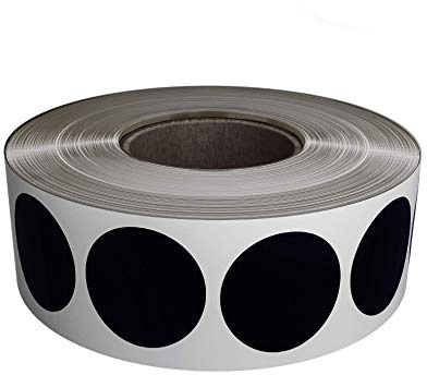 Klebepunkte Schwarz 19 mm Etiketten – 1,9 cm Aufkleber 1050 Stück von Royal Green | 1.050 schwarze runde Punktaufkleber zum Beschriften, Organisieren, Sortieren und Farbkodieren.