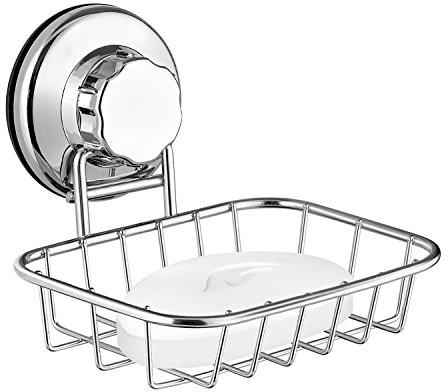 ARCCI Saugnapf-Seifenschale seifenhalter, Super leistungsstarker Saugnapf aus starkem Edelstahl für Dusche, Bad und Küche