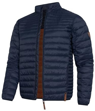 Indicode Herren Islington leichte moderne Steppjacke in Daunenjacken-Optik | Warme Winterjacke in modernem Daunenlook, Herrenjacke, Übergangsjacke, Outdoorjacke, gefütterte Jacke für Männer