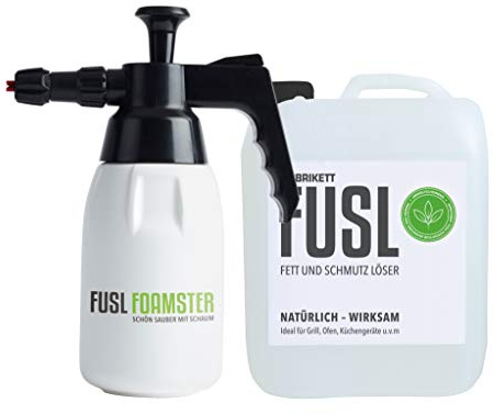 FUSL Set Angebot: FUSL FOAMSTER Schaumdrucksprüher & 5 Liter FUSL Bio-Reiniger, Grillreiniger, Backofenreiniger