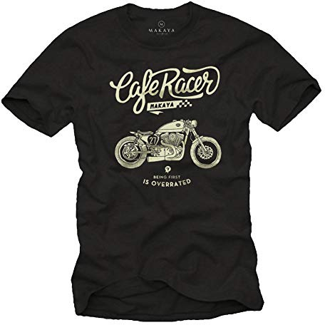 MAKAYA Geschenke für Motorradfahrer - Motorrad T-Shirt für Herren mit Spruch - Vintage Biker Motiv