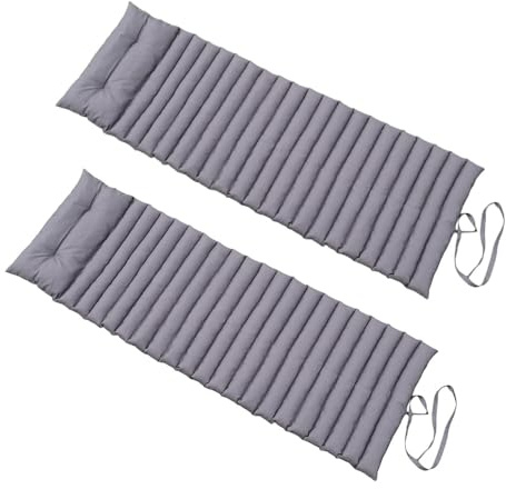 RED DECO Lot de 2 Matelas Bain de Soleil 180 cm Sormiou 2X SORMIOU Gris Anthracite Gris Anthracite