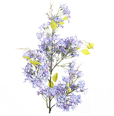 Lilas artificiel, fleurs de lilas artificielles, utilisées pour les bouquets de mariage, les compositions de fleurs artificielles, la décoration de la maison et du bureau (clou de girofle violet, 39,3