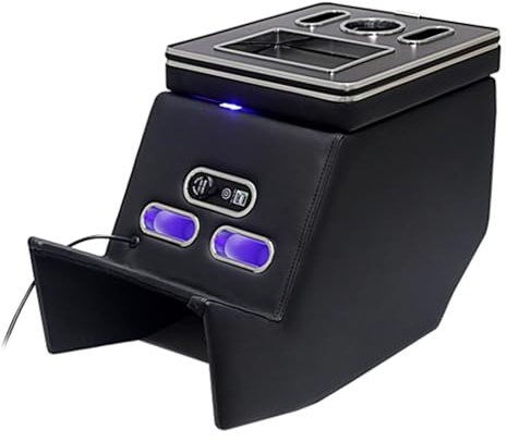 Armlehne Aufbewahrungsbox für V-Klasse V220 V260 V250 W447, V Klasse Centre Console Organiser Auto with LED Lights USB and Cup Holder, Armlehne Auto with Multiple Storage Spaces [EU Patent]