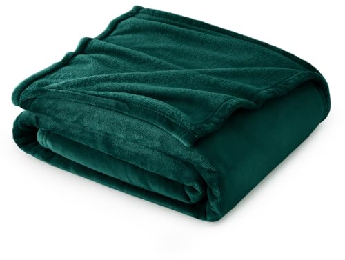 BEDSURE Kuscheldecke Flauschig Decke Fleecedecke - 130x150cm, Dunkelgrün | Weich Wohndecke, Wohn- & Kuscheldecken Sofa überwurfdecke, Tagesdecke, Sofadecke, Couch Blanket, Geschenke für Frauen