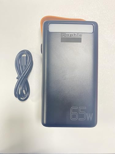 Rophie 50000mAh Powerbank-65W PD USB-C Carga Rapida,Cargador Portátil de Bateria Portatil con 4 Salidasy2 Entradas,Batería Externa para Moviles,iPad,Portátil,Cámaras,Drones etc,azul oscuro