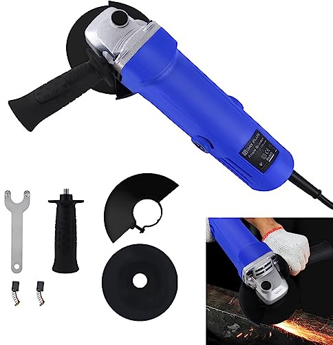 Smerigliatrice angolare leggera smerigliatrice angolare a corda professionale 115mm, velocità a vuoto 12000rpm, smerigliatrice angolare a coda laterale a 2 posizioni taglio/levigatura/lucidatura